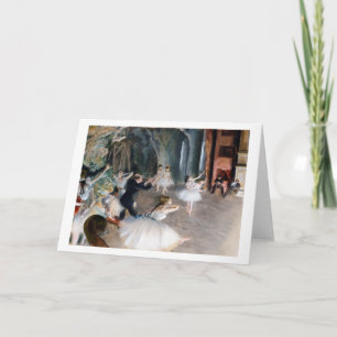 Cartão O ensaio no palco, Edgar Degas