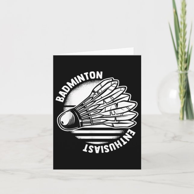 Cartão O Entusiasta Badminton Shuttle Racket Badminton (Frente)