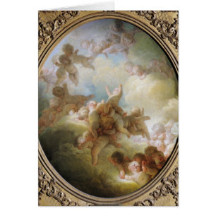 Cartão O enxame dos Cupido, c.1767