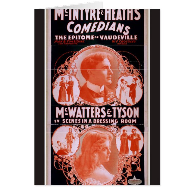 Cartão O epítome do vaudeville (Frente)