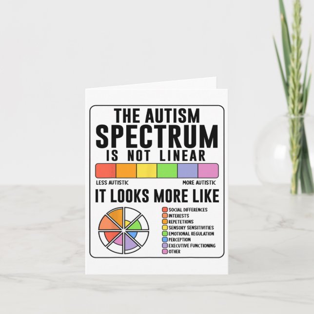Cartão O Espectro Autismo Não É Consciência Do Autismo Li (Frente)