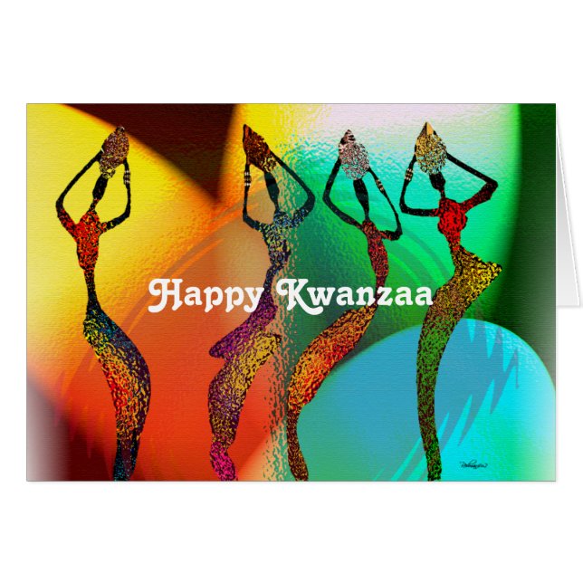 Cartão O espírito de Kwanzaa (Frente Horizontal)