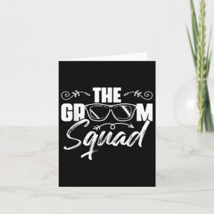Cartão O Esquadrão Do Groom Sungles Casou Com O Gro Do Pa