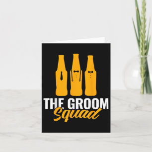 Cartão O Esquadrão Do Groom Sungles Casou Com O Gro Do Pa