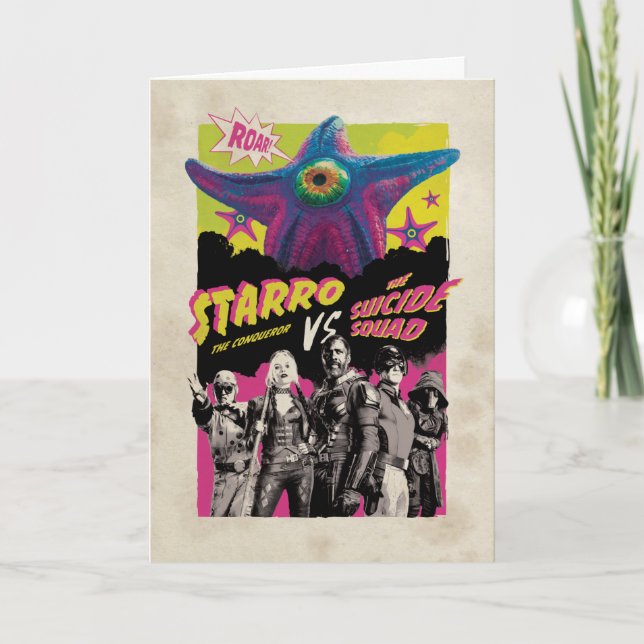 Cartão O Esquadrão Suicida | Starro Vs Esquadrão Suicida (Frente)