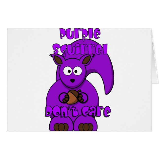 Cartão O esquilo roxo não se importa (Frente Horizontal)