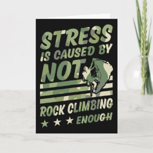 Cartão O estresse é causado por não praticar escalada o s