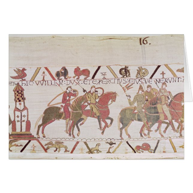 Cartão O exército de William que vai ao Saint-Michel de (Frente Horizontal)