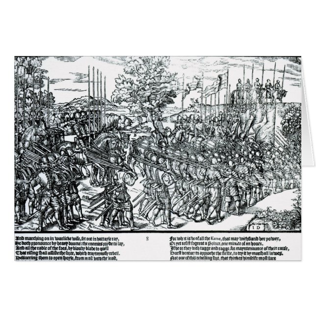 Cartão O exército inglês que marcha com senhor Henry (Frente Horizontal)
