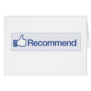 Cartão o facebook recomenda o ícone gráfico engraçado 