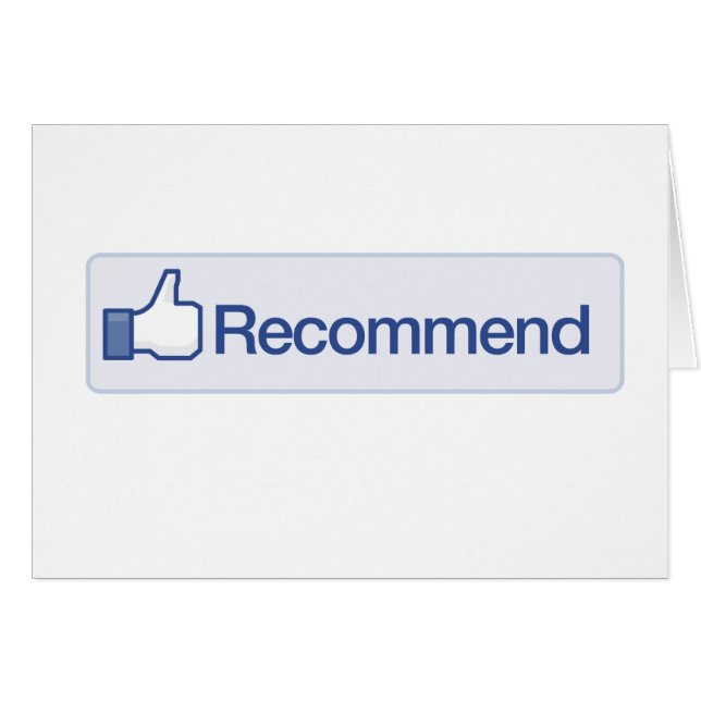 Cartão o facebook recomenda o ícone gráfico engraçado do (Frente Horizontal)