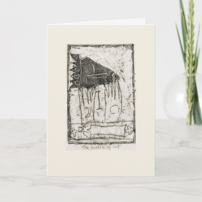 Cartão O fardo de si próprio (Frente)
