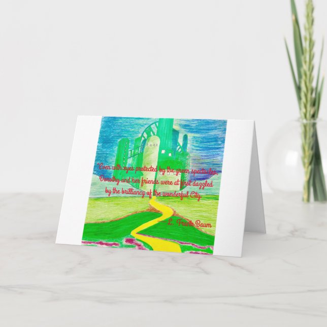 Cartão O Feiticeiro da Arte Oz (Frente)