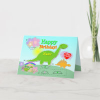 O feliz aniversario Dino 3D conhecido cortou &