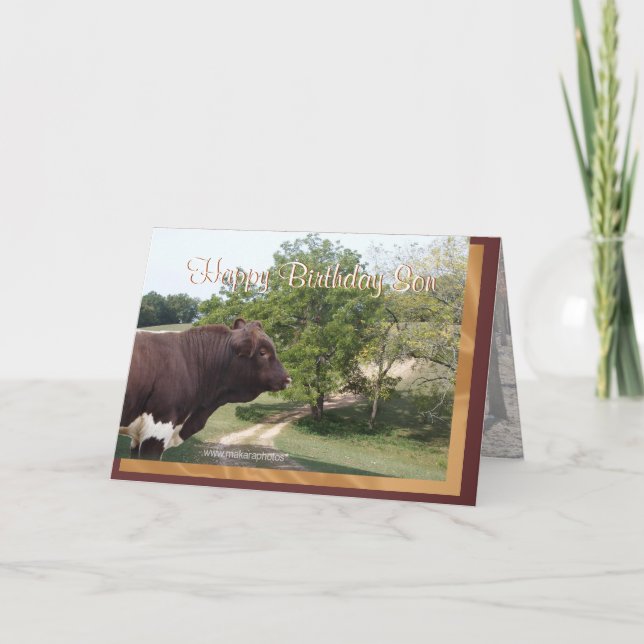 Cartão O feliz aniversario Filho-personaliza (Frente)