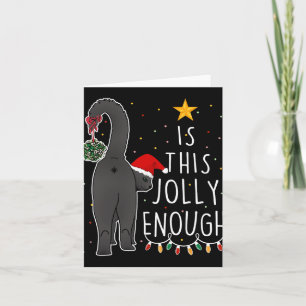 Cartão O Feliz Natal De Gato Negro É Uma Mulher Jolly Che