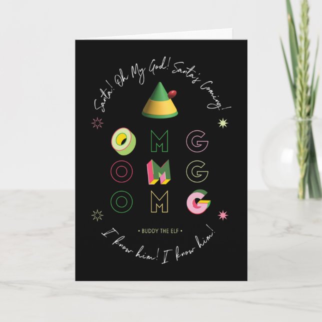 Cartão O Filme do Elfo | Papai Noel OMG (Frente)