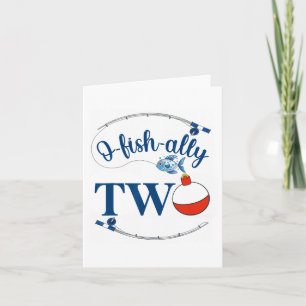 Cartão O-fish-ally 2 Fisheries Boy Second Birthday Ofisha