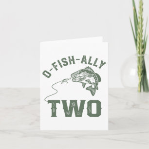 Cartão O-fish-ally Dois segundo aniversário de Decoração