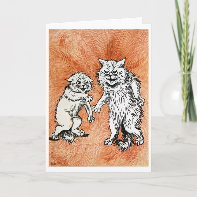 Cartão O fogo da mente, Louis Wain (Frente)