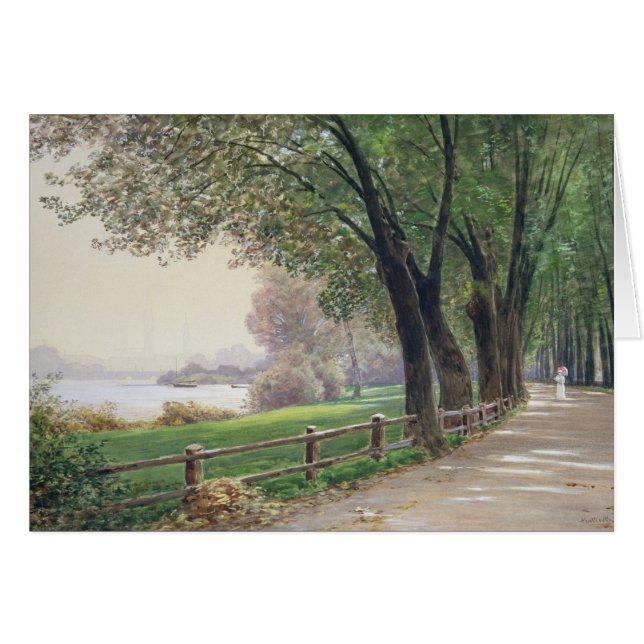 Cartão O Fontenay em Hamburgo (Frente Horizontal)