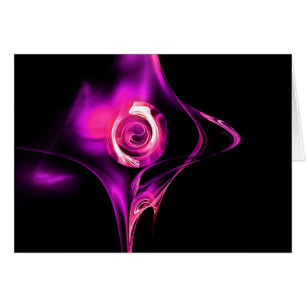 Cartão O FRACTAL AUMENTOU, roxo do rosa