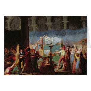Cartão O funeral de Marat na igreja antiga