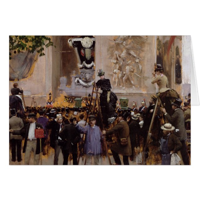 Cartão O funeral de Victor Hugo (Frente Horizontal)