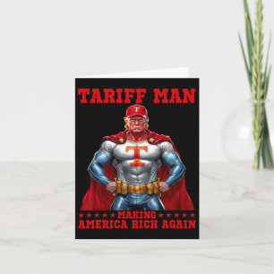 Cartão O Funny Tariff Man Torna a América Rico Mais Uma V