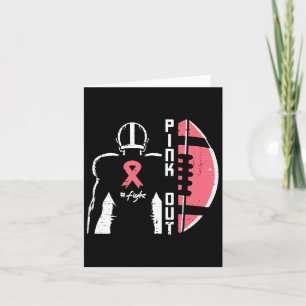 Cartão O futebol americano do Cancer da mama é um sinal d