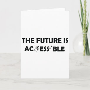 Cartão O Futuro É Acessível Língua de Sinais ASL Braille