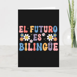 Cartão O Futuro É Bilíngue Professor de Espanhol Mexicano