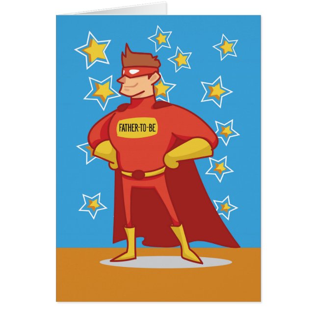 Cartão O futuro super-herói no Dia de os pais (Frente)