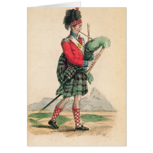 Cartão O gaiteiro escocês (Frente)