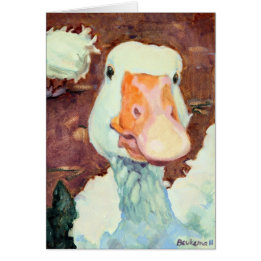 Cartão O ganso o mais feliz no celeiro