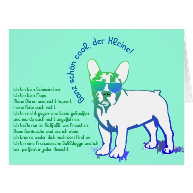 Cartão O Garoto Francês Mais Legal (Frente horizontal)