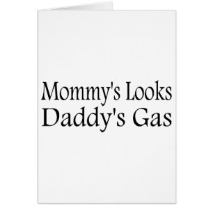 Cartão O gás do pai dos olhares da mamã