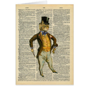 Cartão O gato dapper
