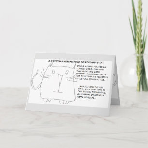 Cartão O Gato de Schrodinger: Natal Politicamente Correto
