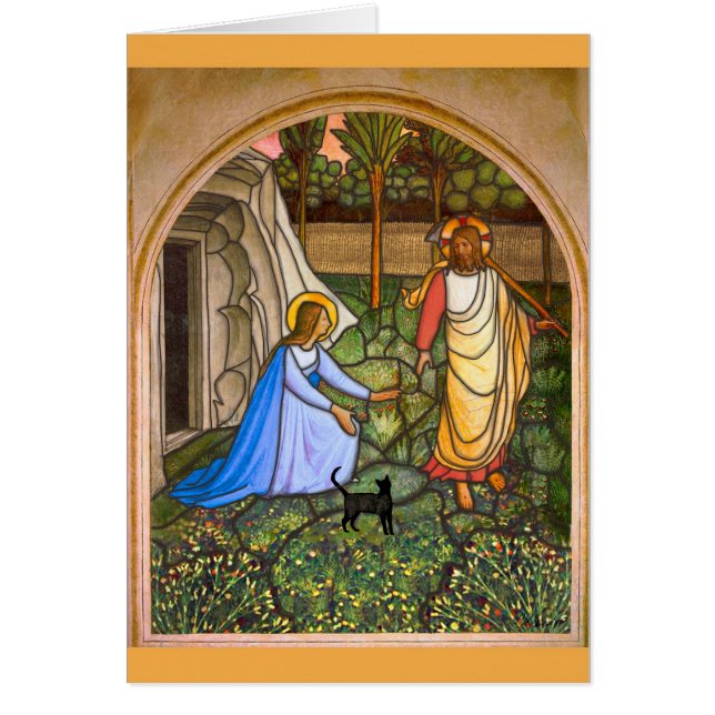 Cartão O gato de Yeshua: Gato do Fra Angelico (Frente)