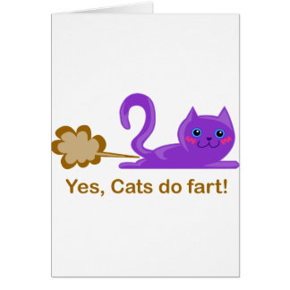 Cartão O gato fart - gato farting