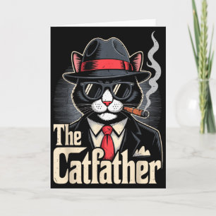 Cartão O Gato Pai Smoking Gato Pai Feliz Dia dos Pais Pre