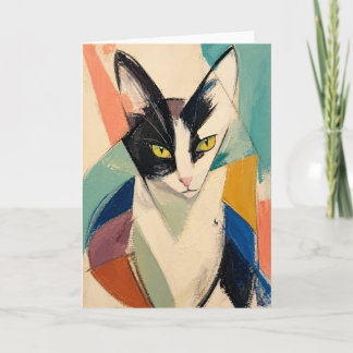 Cartão O Gato Smoking Artístico