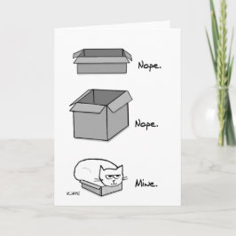 Cartão O Gato Totalmente Ajustado nesta Caixa - Carro Gat