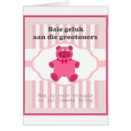 Cartão O geluk de Baie aan morre grootouers