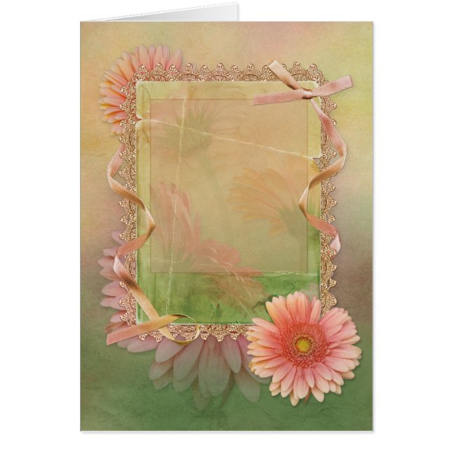 Cartão O "Gerbera & o laço " de Jaguarwoman (Frente)