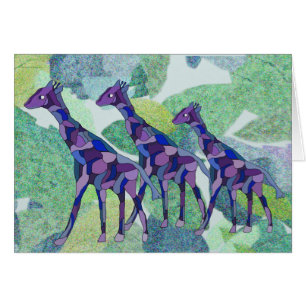 Cartão O girafa roxo