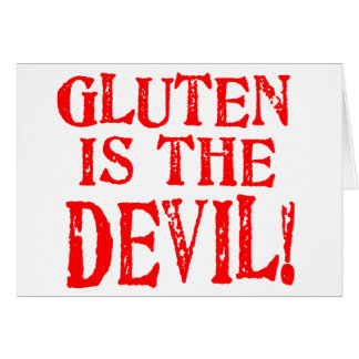 Cartão O glúten é o diabo