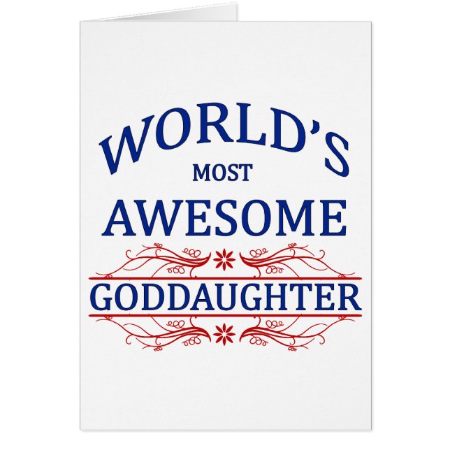 Cartão O Goddaughter o mais impressionante do mundo (Frente)