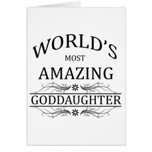 Cartão O Goddaughter o mais surpreendente do mundo
